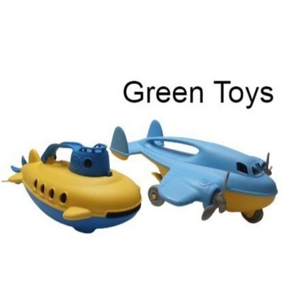 Green Toys Cargo Plane and Submarine Eco Friendly Toys Bundle NWOT - Picture 1 of 5